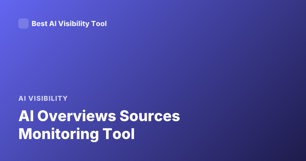 AI Overviews Sources Monitoring Tool