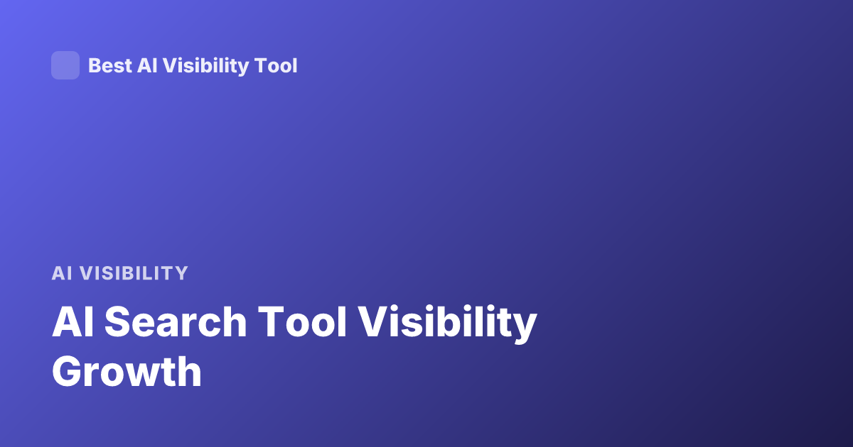 AI Search Tool Visibility Growth