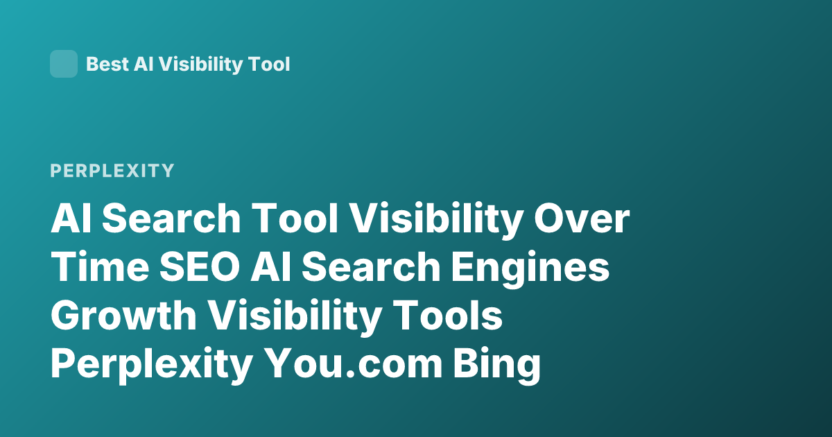 AI Search Tool Visibility Over Time SEO AI Search Engines Growth Visibility Tools Perplexity You.com Bing Copilot Indexing
