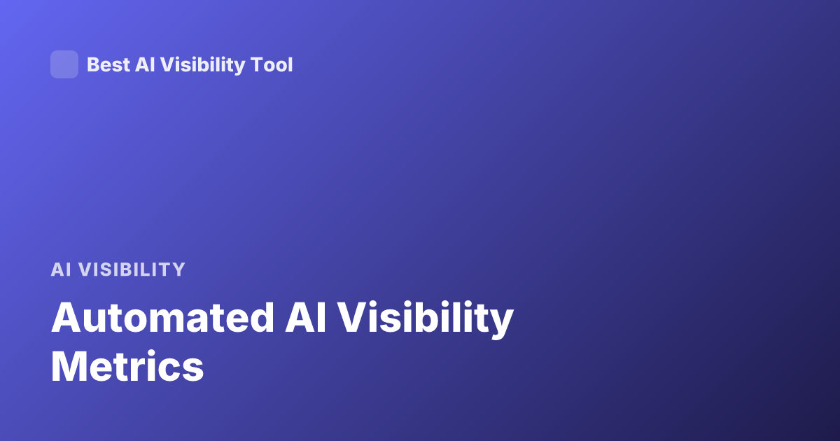 Automated AI Visibility Metrics