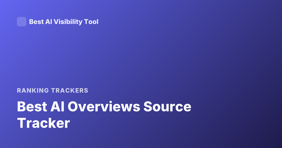 Best AI Overviews Source Tracker