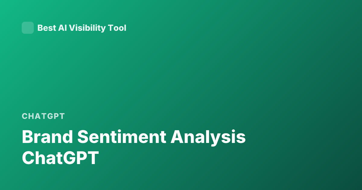 Brand Sentiment Analysis ChatGPT