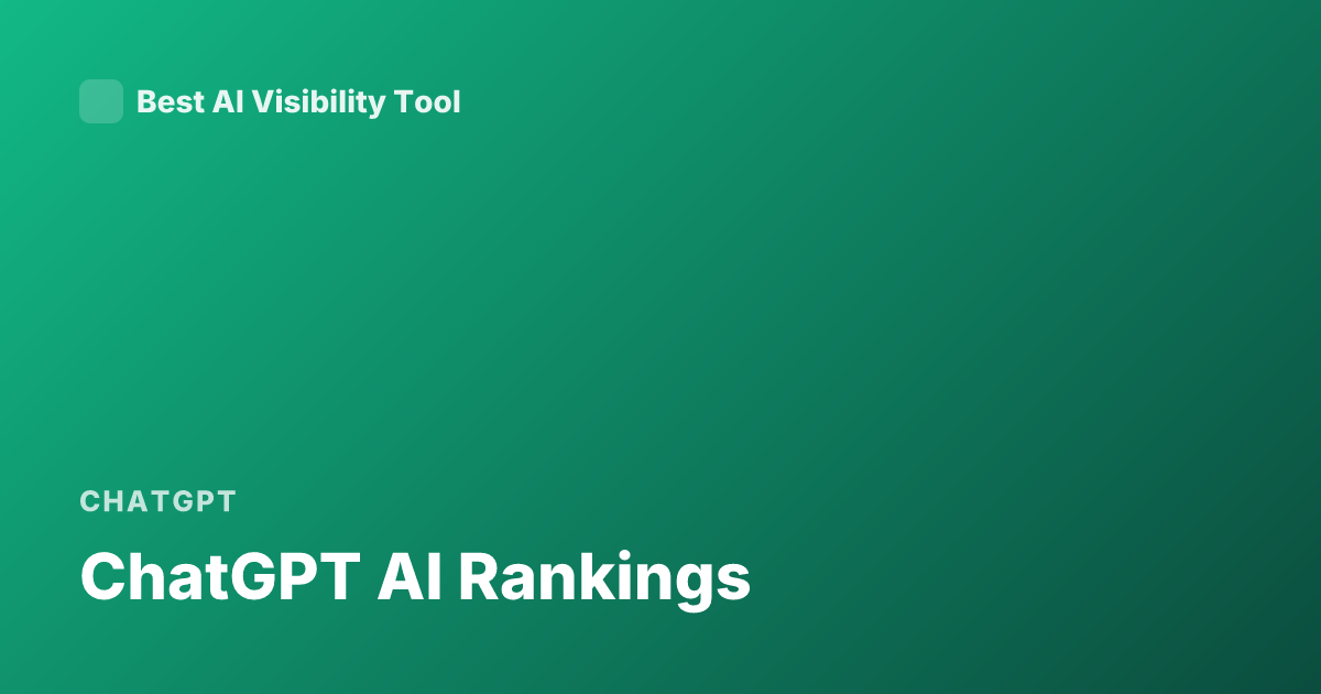 ChatGPT AI Rankings