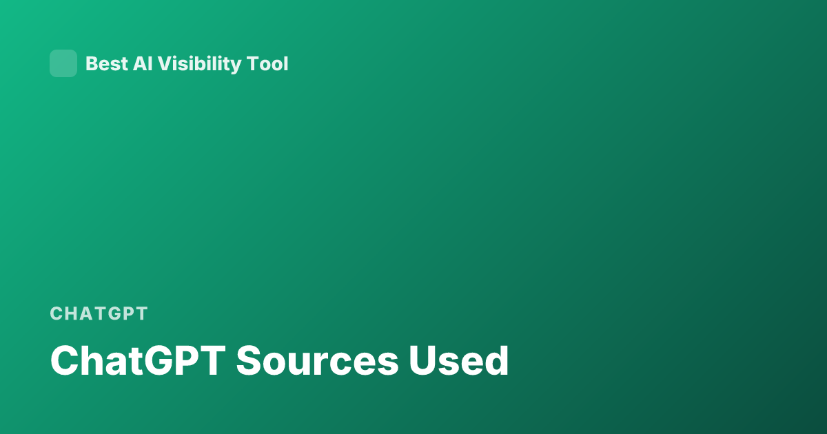 ChatGPT Sources Used