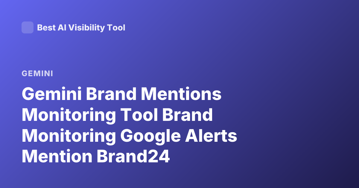 Gemini Brand Mentions Monitoring Tool Brand Monitoring Google Alerts Mention Brand24