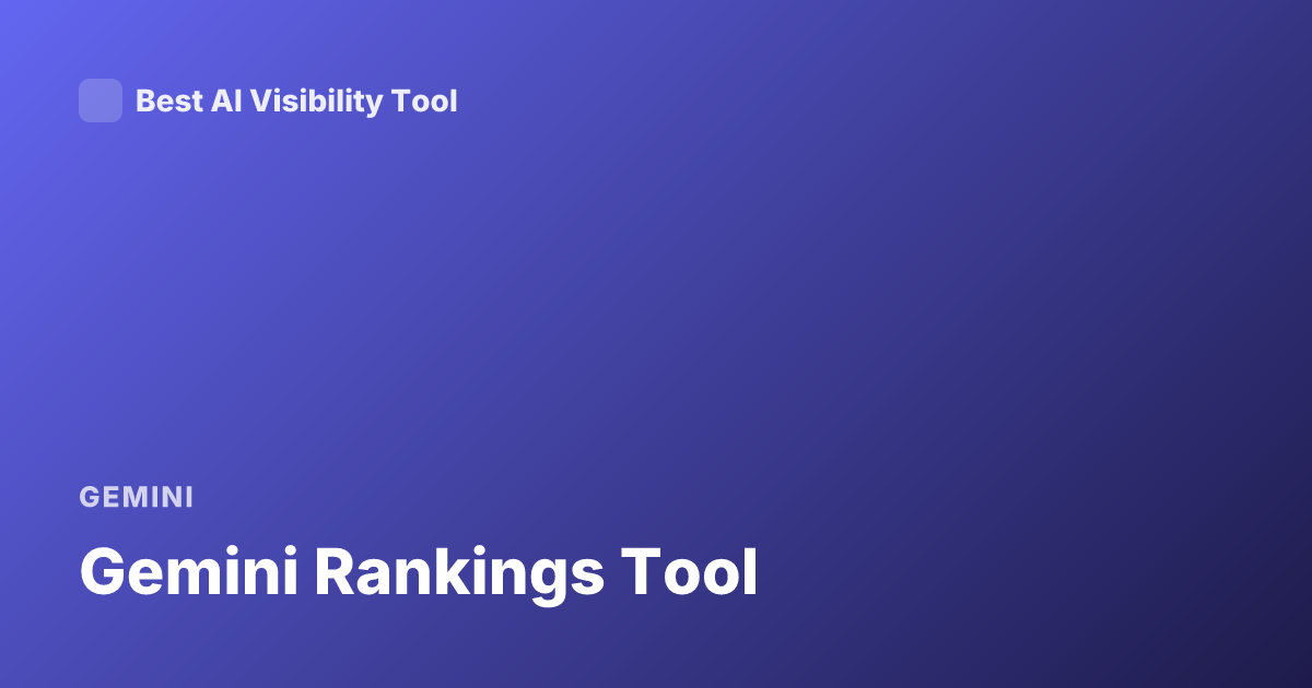 Gemini Rankings Tool