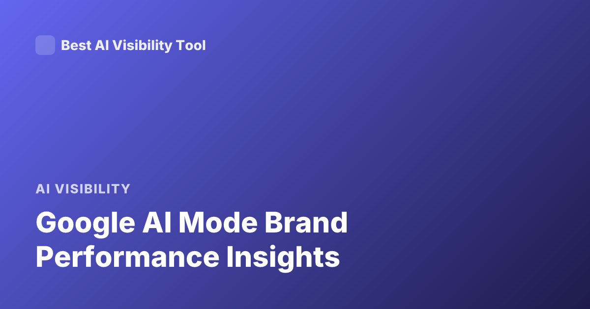 Google AI Mode Brand Performance Insights