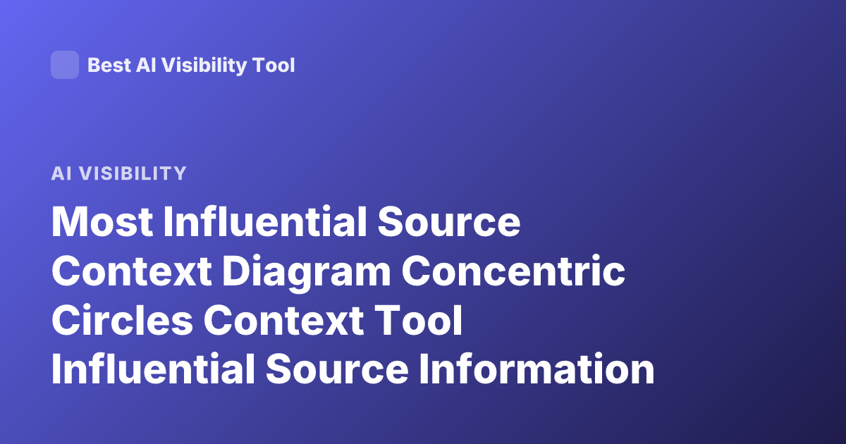 Most Influential Source Context Diagram Concentric Circles Context Tool Influential Source Information Visualization