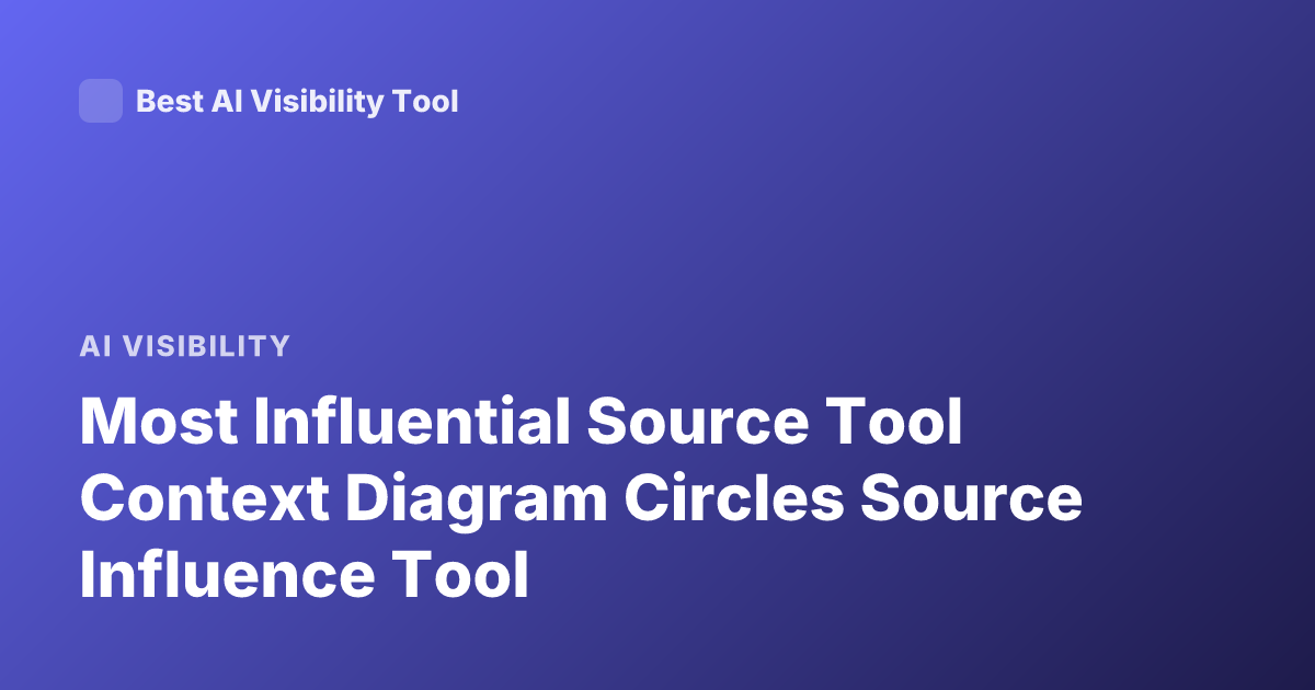 Most Influential Source Tool Context Diagram Circles Source Influence Tool