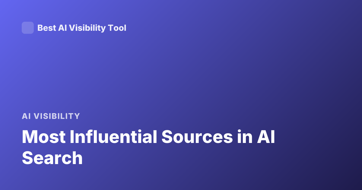 Most Influential Sources in AI Search