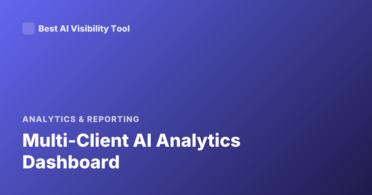 Multi-Client AI Analytics Dashboard
