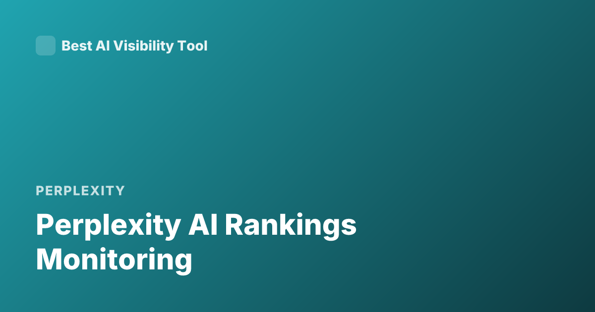 Perplexity AI Rankings Monitoring