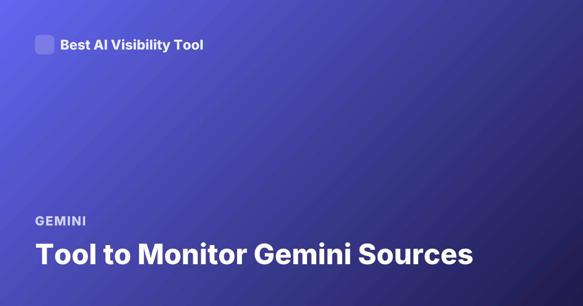 Tool to Monitor Gemini Sources