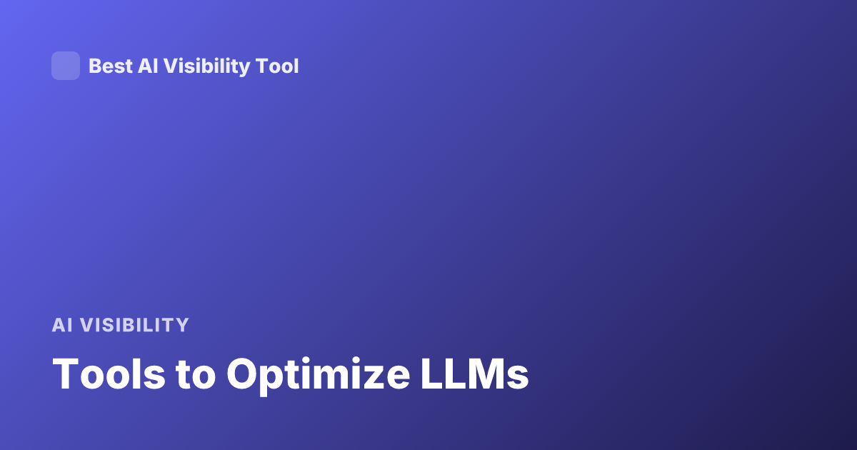 Tools to Optimize LLMs