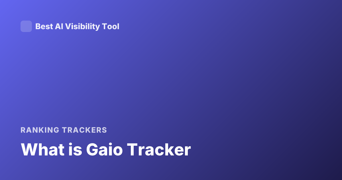 What is Gaio Tracker